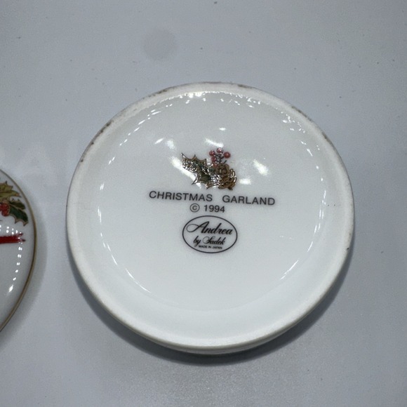 Andrea By Sadek Christmas Garland Trinket Box With Candle - Picture 3 of 4